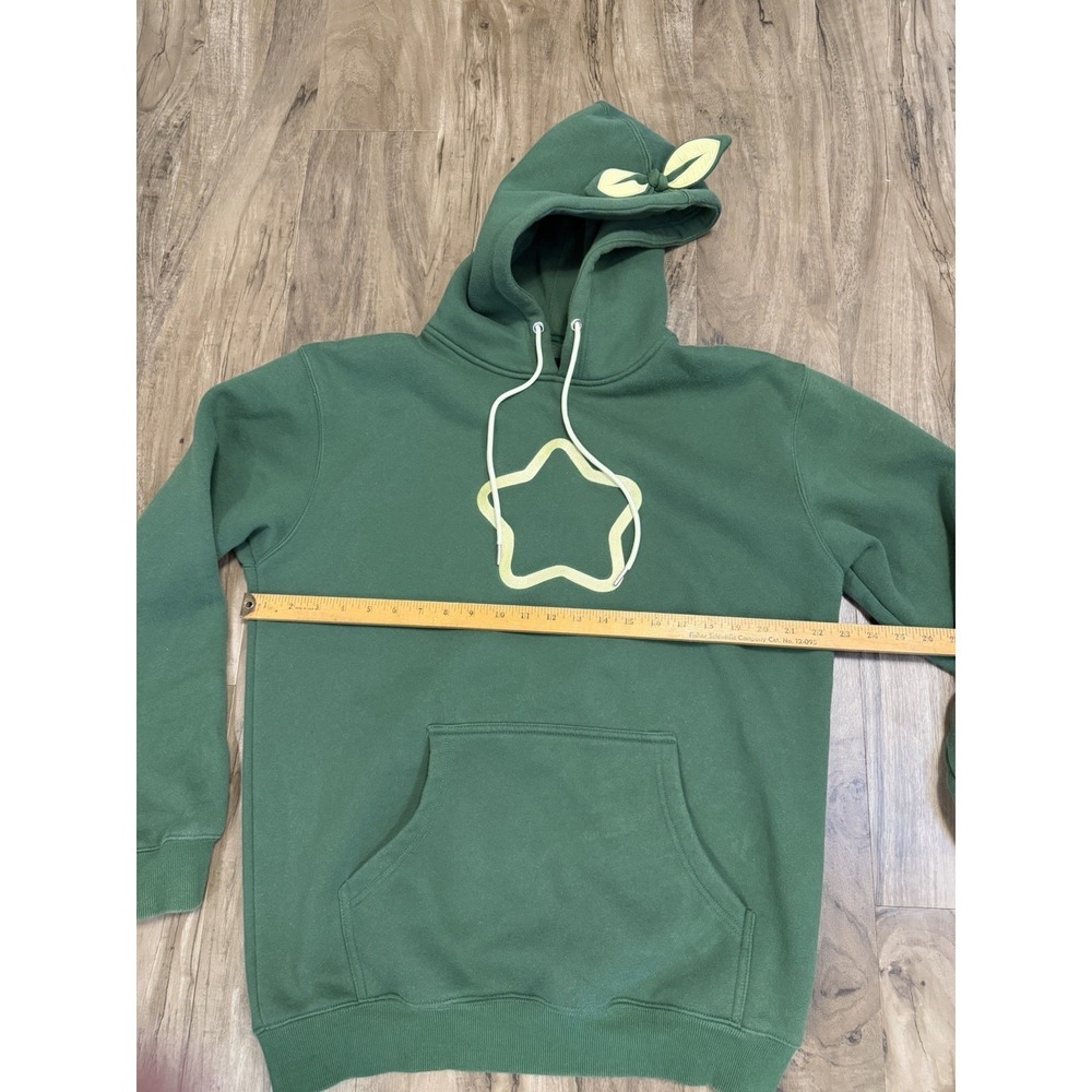 Sykkuno Hoodie Mens M Leaf Green Star Graphic Pullover Sweatshirt Heavyweight - Picture 9 of 12